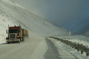 truckload carrier shipping in snow